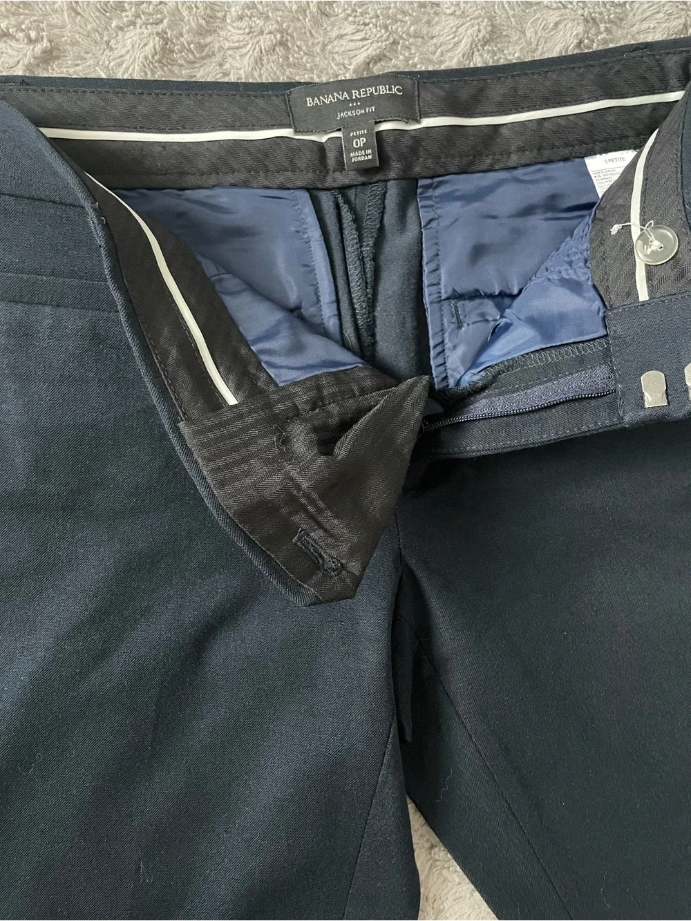 Banana Republic Navy Pants - Jackson Fit Flat